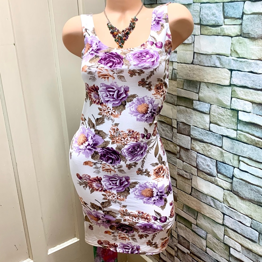 Sexy floral mini dress